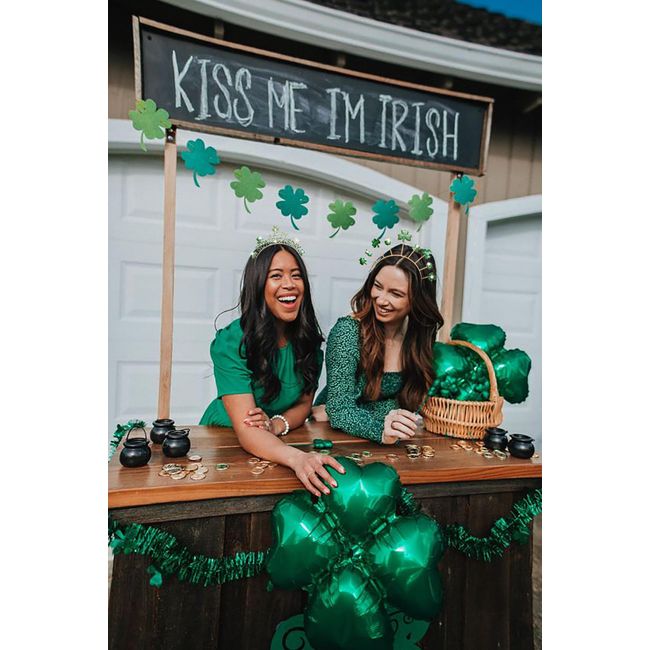 PHALIN St. Patrick's Day Headbands for Women Glitter Enamel Shamrock Hairband Letter LUCKY IRISH Headpiece Party Favors St. Patrick's Day Hair Accessory Gifts (Happy St.Patrick's Day)