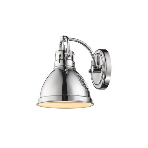 Golden Lighting 3602-BA1 CH Duncan Bath Vanity, 8.25" L x 6.5" W x 8.5" H, Chrome with a Chrome Shade
