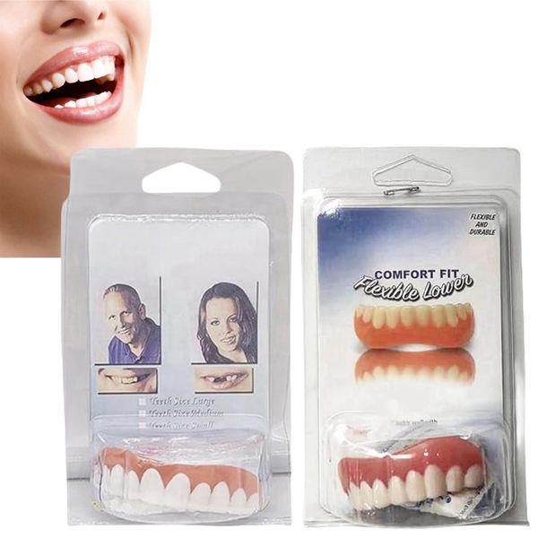 Soft Denture Reline Kit,Snap on Dentures,Soft Reline Kit for Upper and Lower Denture,Soft Dentures,False Teeth Set,Snap on Veneers Teeth,Clip in Veneers Teeth,Denture Silicone Reline Kit for Dentures