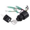 Ignition Key Switch, Boat Ignition Key Switch Assembly for Mer-cury Outboard Remote Control Box 87-17009A5