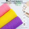 3 Pieces African Net Sponge African Exfoliating Net African Bath Sponge African Scrubbing Long Net Rag African Wash Net Shower Body Scrubber