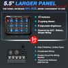 MICTUNING 12 Gang Switch Panel Kit Blue Led Auxiliary Relay System Marine 12/24V