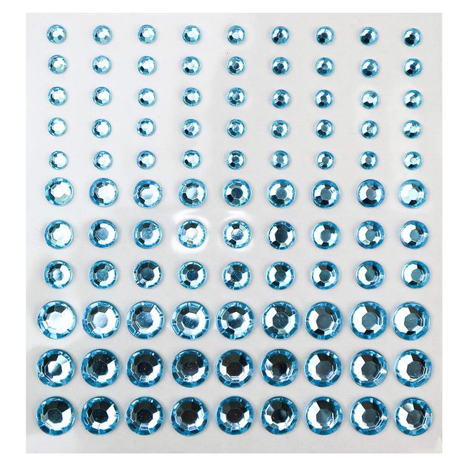 079 Rhinestone Sticker (Deco Sticker) Jewelry Type 0.2 - 0.4 inches (4 - 9 mm) [Blue]