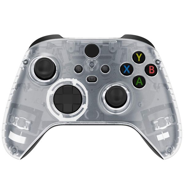 eXtremeRate Replacement Faceplate for Xbox Series X & S Controller - Personalize Your Control - Clear Custom Front Housing Shell for Xbox Core Wireless Controller