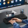 cimetech USB & Bluetooth Keyboard, Wireless Keyboard Ergonomic 2.4G Silent UK Layout with 3 Channels Multi-Device for iOS, Android, Windows, Smartphone