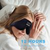 BLACK BAMBOO Bluetooth Sleep Mask with Eye Therapy Gel Pack