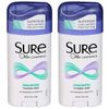 Sure Invisible Solid Anti-Perspirant and Deodorant, Unscented, 2.6-Ounces (Pack of 2)