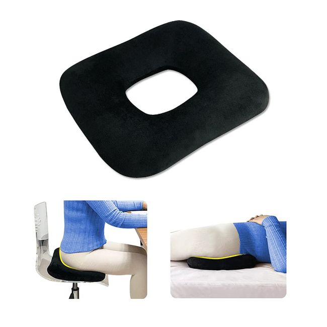 Hemorrhoid Seat Cushion Memory Foam Donut Pillow Tailbone Pain Relief Chair  Pad