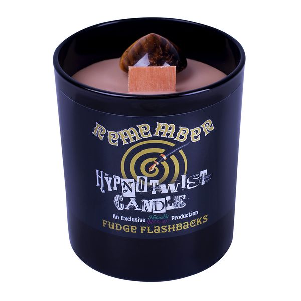 Naturally Wicked Hypnotwist Remember Candle | Hypnotic Crystal Spell Candle | Inc Crystal Spinning Top