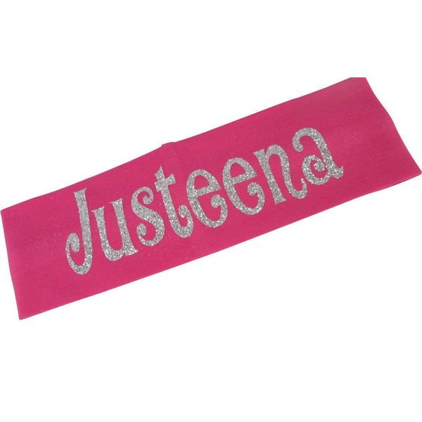Headband with Personalization or Name in Glitter Letters, Custom