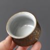 Gohobi Ceramic Gilded Hammer Pattern Black Tea Cup – 70ml Handmade Gongfu Tasting Cup