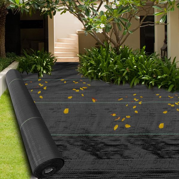 6FTx300FT 3.2oz Weed Barrier Landscape Fabric Heavy Duty Geotextile Fabric,Woven Weed Control, Ground Cover,and More for Landscaping,and Gardening -Perfect for Driveway, Garden,and Weed Blocker Fabric