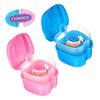 IWOWHERO 2-Piece Storage Box for Soaking Full Dentures Compact Travel Case Lid Accessory