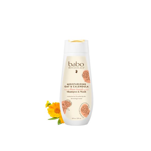 海外直送品Babo Botanicals Oatmilk Calendula Moisturizing Baby Shampoo, 8 oz