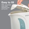Proctor Silex Electric Tea Kettle, Water Boiler & Heater Auto-Shutoff & Boil-Dry Protection, 1000 Watts for Fast Boiling, 1 Liter, White
