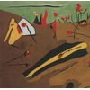 JOAN MIRO Animated Landscape 22.75" x 19" Offset Lithograph 2010 Surrealism