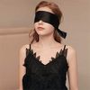 2 Pack Satin Eye Blindfold Smooth Satin Eye Cover Silk Sleep Mask Band Blinder for Sleeping Games 150cm Black Red