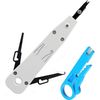 IUSOT PunchDown Tool for Krone, Professional Punch Down Tool for RJ45 Socket Cat5/Cat6/Ca7 & Telephone Cable Impact Terminal Insertion Tools with Wire Stripper Combo