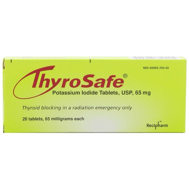 Thyrosafe Potassium Iodide Tablets, 65 Mg, 20-Count by ThyroSafe