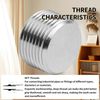 ChillWaves 304 stainless steel Pipe Fitting, Internal Hex Head Socket Pipe Plug Fitting，1" NPT Male，Thread Adapter(3-PACK)