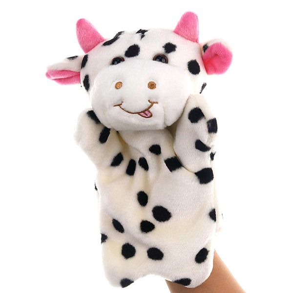 Hand Puppets Plush Cow Farm Animal Toys for Imaginative Pretend Play Storytelling Kids Gifts