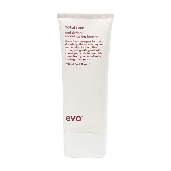 EVO Total Recoil Curl Definer - Strong Hold Defining Moisturizing Cream - Enhances Natural Curl Pattern & Reduces Frizz - Humidity Control l - 200ml / 6.7fl.oz