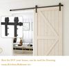 79'' Track Sliding Barn Door Hardware Kit Modern Closet & Adjustable Floor Guide