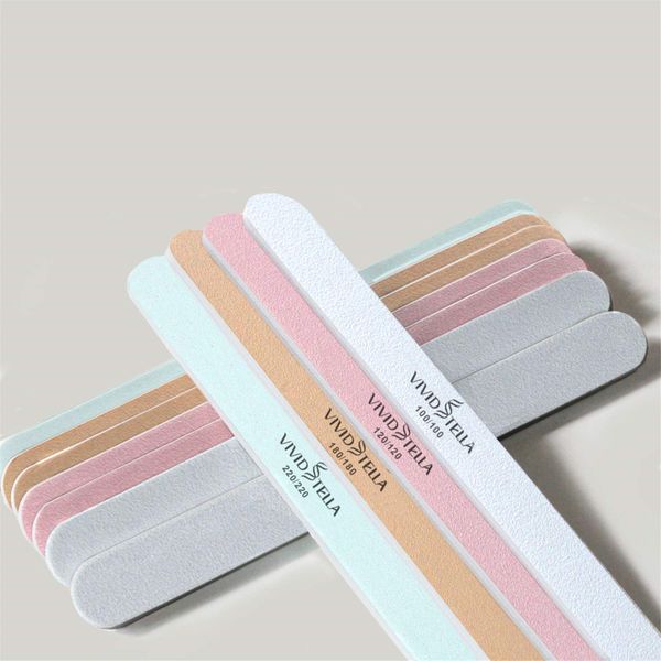 VIVID TELLA Nail Files Nail File Set Professional Nail Buffer Nail File Nail File for Gel Nail 100/120/180/220 Grit Nail File and Buffer Set of 12