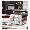 Laura Ashley 4 Slice Toaster Elveden White Silver