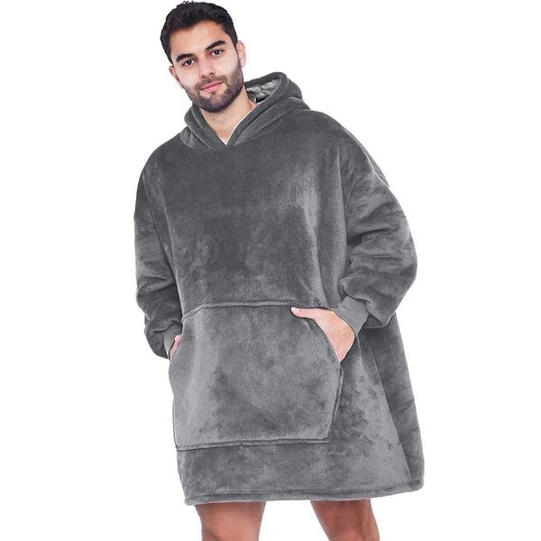 CASKIE Oversized Hoodie Sweatshirt Blanket, TV Super Soft Warm Comfortable Blanket Hoodie, Soft Cozy Warm Comfortable Novelty Hoodies, One Size Fits All, TV-Blanket for Men Women Teenagers Kids