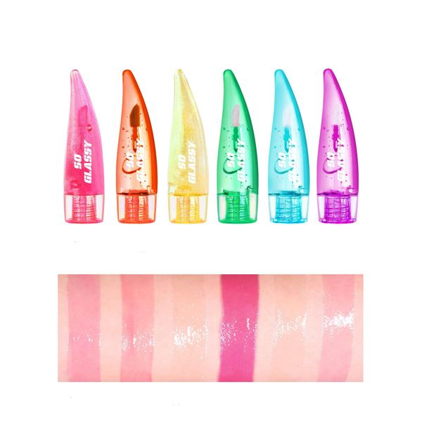 Aloe Vera Lip Oil, Temperature Colour Changing Lip Gloss Nutritious Moisturising Lip Balm Long Lasting Lip Tint Lip Care, Aloe Vera Lip Stick Makeup for Women Girls (6pcs)