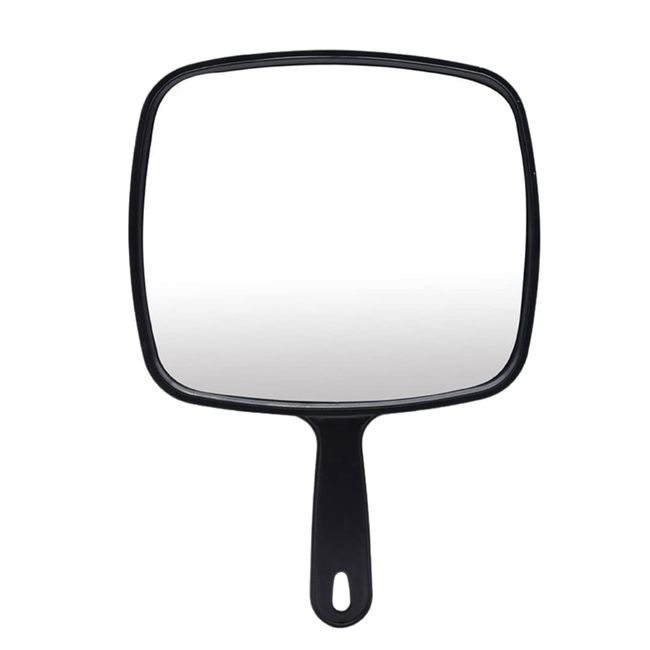 Charmoon Hand Mirror, Large, Easy to View, Lightweight, Waterproof, Durable, Makeup Mirror, Black