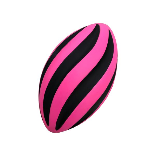 LMC Products Spiral Foam Football - Soft Foam Football for Kids - Each Quality Kids Football is 9 Inches - Adult & Toddler Football Youth - Small Football (Pink & Black)