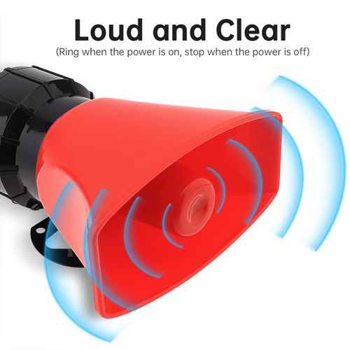 DriSentri Car Siren Horn with Mic PA Speaker System, 7 Tones Loud Car Alarm Horn Police Siren Speaker System 100W 12V Emergency Amplifier Alarm Kit for Car Truck Lorry Boat