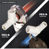 Supply Giant QQUF0100-5 Plastic PEX Poly Alloy Tee Barb Pipe Fitting 1'' White (5 Pack)