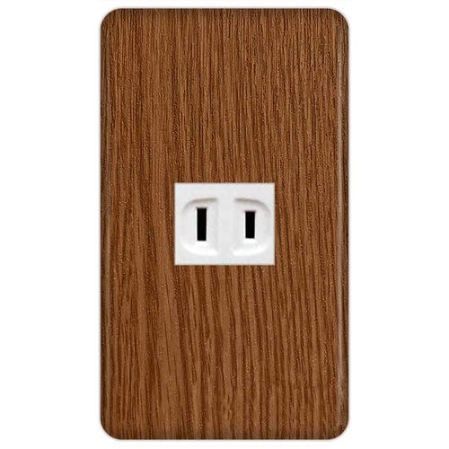 Panasonic WN6001W Outlet Plate [1 Row for 1 Co] Outlet Cover, Switch Cover, Switch Plate, Woodgrain Pattern, 250 Design, 026-050 No. 028, Made in Japan