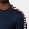 Helly Hansen Men's Lifa Stripe Crew Base Layer  Lightweight Thermal Top with Natural Stretch