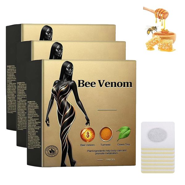 21pcs Todahof Bee Venom 𝐒𝐥𝐢𝐦𝐦𝐢𝐧𝐠 Patches, Bostore Bee Venom Lymphatic Drainage Patche's (3 Box)