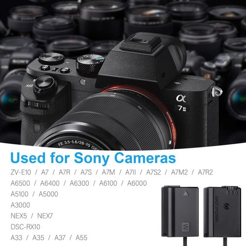 FOMITO USB Type-C PD Trigger to NP-FW50 Dummy Battery Power Adapter Cable for Sony A7000 A6500 A6400 A6300 A6100 A6000 A5100 A5000 A7 A7II A7RII A7SII A7S A7R A35 A37 A55 RX10 Camera