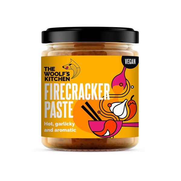 The Woolf’s Kitchen | Firecracker Paste | Fiery Chilli Fusion with Garlic & Lemongrass | Electrify Asian Cuisine | Dynamite for Rice, Noodles, & Burgers | Explosive Thai Flavour | 190ml