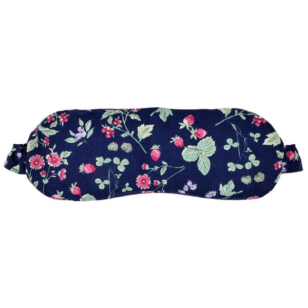 Koji Company 140233 Eye Mask, Salt Eye Pillow, Cool, Chanson Doffy, Made in Japan, Floral Pattern, Navy