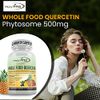 Quercetin with Bromelain 500mg Supplement - Bioactive Phytosome Complex, Pure Organic Whole Food Seasonal Support, Healthy Inflammatory Response, Antioxidant, 20X Absorption & Bioavailability-120 Caps