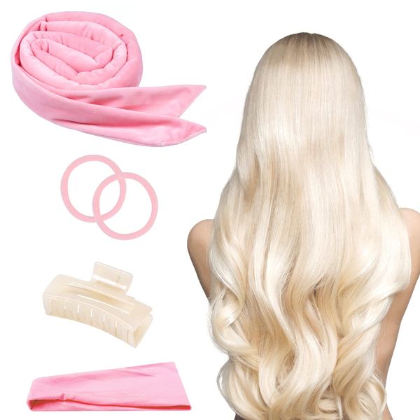 Lockenwickler Locken Ohne Hitze, Non-Slip Heatless Curls Band mit Hairpin, Haarband Locken über Nacht, Silk Hair Curlers DIY Hair Curler no Heat Set, Haarband Wave Formers für Mittleres Langes Haar