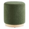 Tilden Ottoman in Moss Green Natural