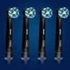Oral-B Crossaction Electric Toothbrush Replacement Brush Head Refills, Black , 4 Count (Pack of 1)