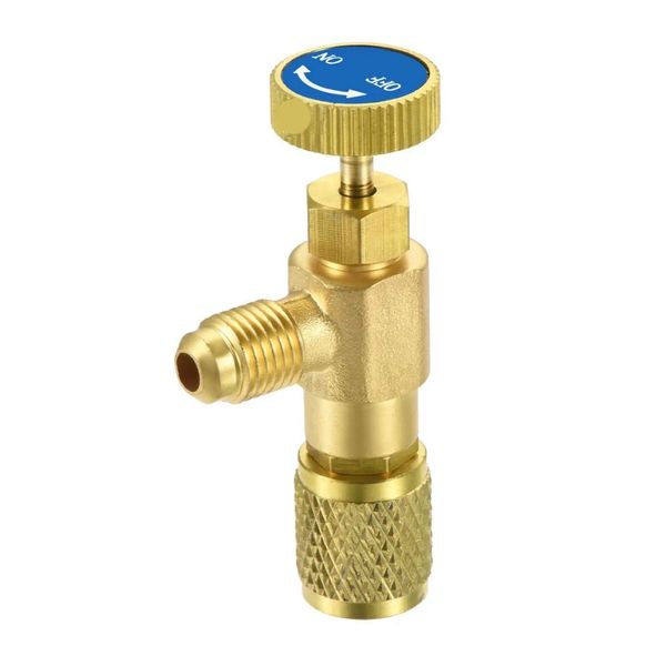 Refrigerant Service Charging Shut off Adapter Flow Control Valve HVAC 1/4