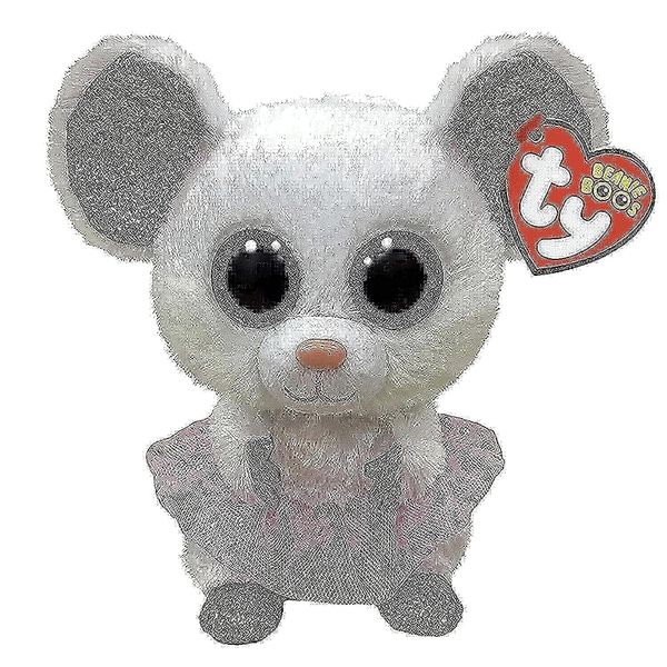 TY 2007519 Nina Mouse with Tutu Beanie Boo Stuffed Animal, Multicoloured