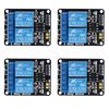 AEDIKO 4pcs 5V Relay Module 2 Channel Relay Board with Optocoupler Low Level Trigger Expansion Board