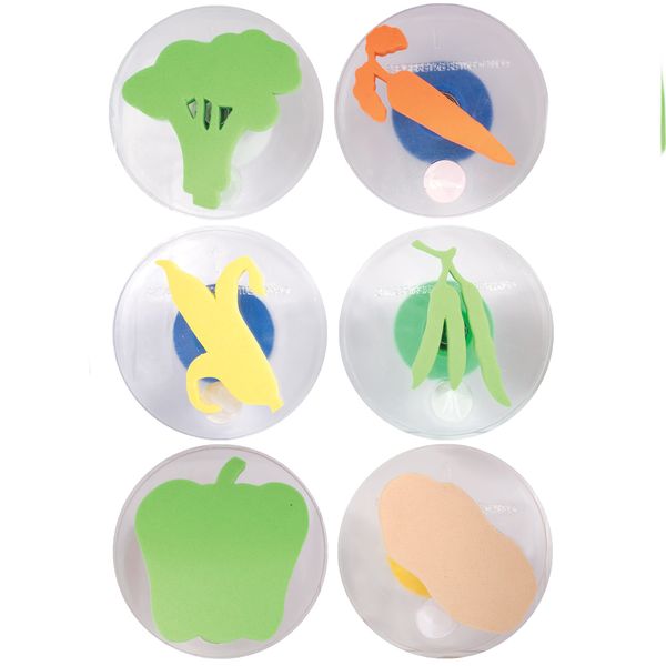 READY 2 LEARN Giant Stampers - Vegetables - Set of 6 - Easy to Hold Foam Stamps for Kids - Arts and Crafts Stamps for Displays, Posters, Signs and DIY Projects