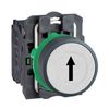 Schneider Electric Harmony XB5 - Push Button Switch, Plastic, Spring Return, 1NO, 22 mm Mount, Marked Up Arrow, Flush Operator Profile, XB5AA3341, White